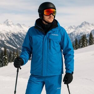 Columbia Interchange Bugaboo 3 in 1 Snow Set Jacket & Pants Blue SM7919 Men's M